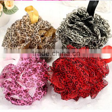 Soft nylon bath puff and black shower puff