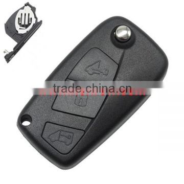 High Quality Fiat 3 button flip remote key blank with special battery clamp, fiat key replacement