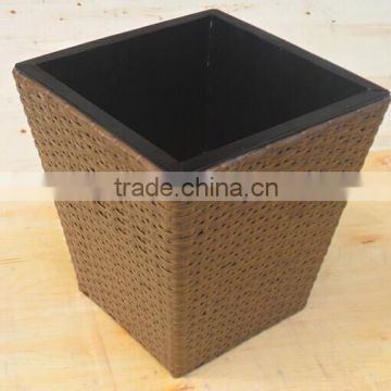 Garden Flower Planter Plasitc Rattan Plants Basket Single