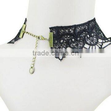 Gothic Acrylic Excellent Beads Lace Collar Victorian Choker Necklace Pendant photo-2