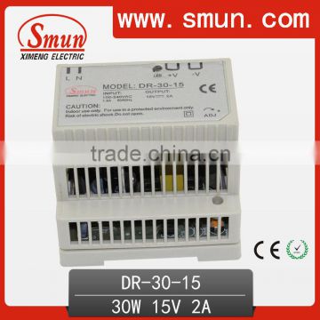 30W 15V LED Power Supply With Din Rail Installation