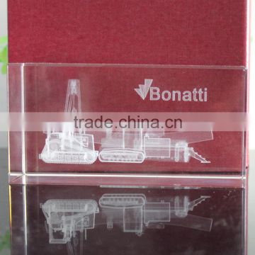 3d Laser Crane Crystal Glass Cube Engraving