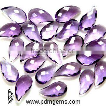 Amethyst Semi Precious Natural Mango Shape Cut Gemstone photo-2