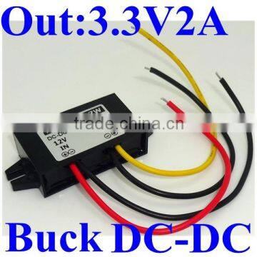 dc dc step down power converter 6-22v 19.5v 18v 16v 15v 14v 9v to 3.3v buck power supply module 2A Waterproof for led ,etc