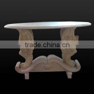 SKY-002 Stone Garden Marble Top Round Dinging Tables