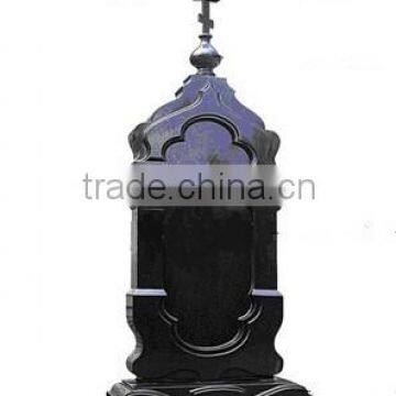 European style classical shanxi black granite tombstone