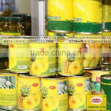 Canned pineapple supplied by Thongtan Food from Vietnam