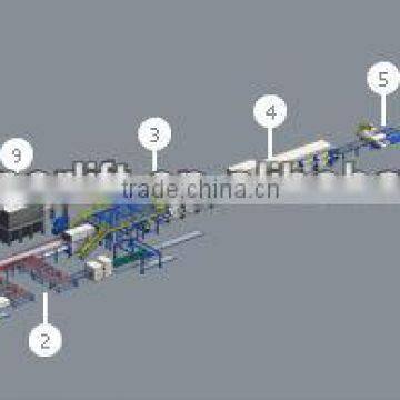 Discontinious 50mm PU sandwich roof panel line used in prefab houses