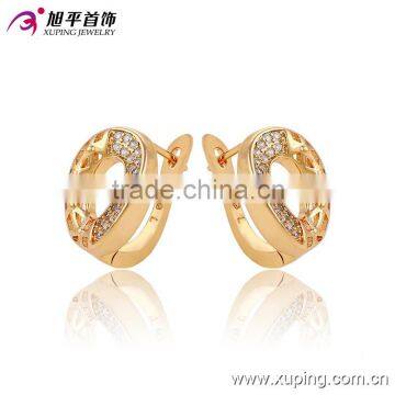 90731 18K Gold Plated Hoop Earrings Jewelery Small Circle Round Hoop earrings