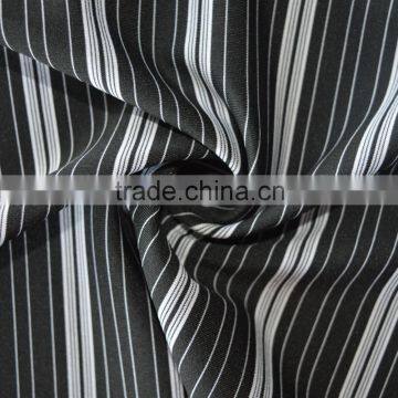 Shantou factory wholesale 75D yarn dyed polyester 40D nylon stretched striped fabric, fine lines polyester nylon striped fabric