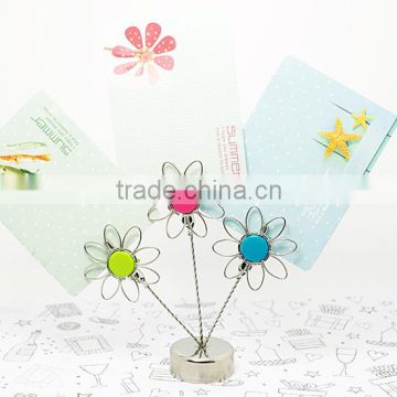 Handmade Stainless Three flower stem paper clip / Handmade metal craft