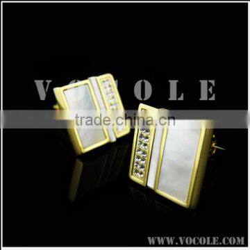 Gold square cufflink China 2015 new arrival jewelry european style