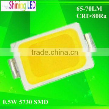 Good Price PLCC-2 65-70lm 0.5W 5730 SMD LED Data Sheet