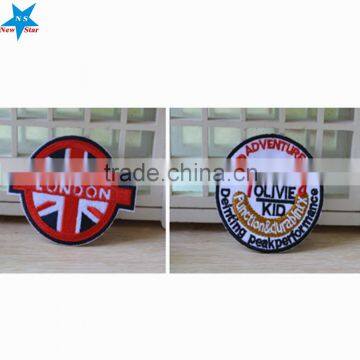 Promotional custom design embroidery clothing woven patches