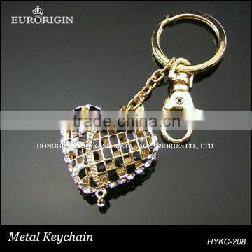 Heart shape 3D metal keychain HYKC-208