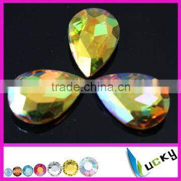 Wholesale high quality topaz ab stones crystal material can be with/without settings for jewelry making