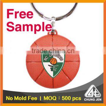 Free Sample_metal custom souvenir basketball sports key holder