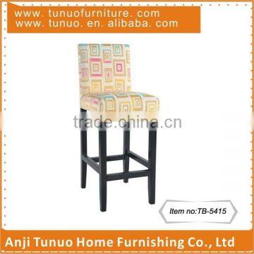 Wooden high pub stool,Also for operators,Rubber wood frame and legs,TB-5415