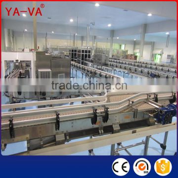 Beverage industry tabletop chain conveyor for bottle filling line