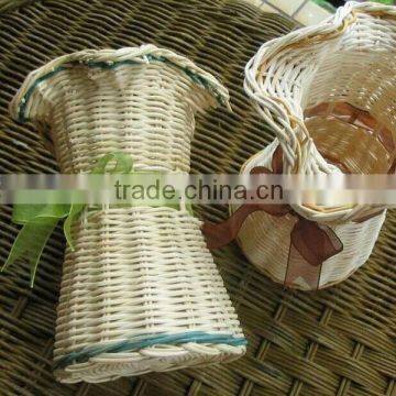 Rattan weaving home flower bouquet basket