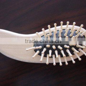 wooden cleaning mini hair brush