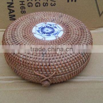 Rattan basket, Green tea rattan basket, tea basket