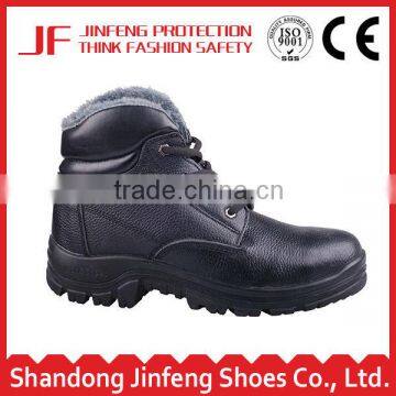 liberty industrial winter warm safety shoes black leather safety footwear brazil artificial fur steel toe safety work shoes