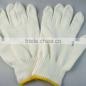 White knitted cotton Work safety gloves