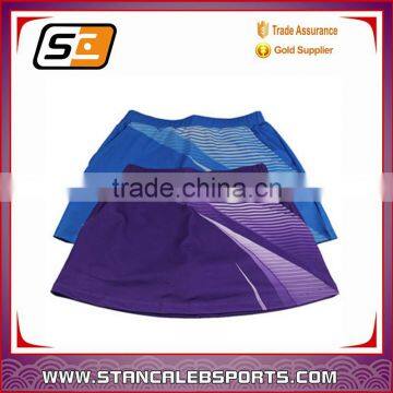 Stan Caleb high quality polyester mix spandex breathable women tennis skirt & tennis dress ladies short skirt wholesale