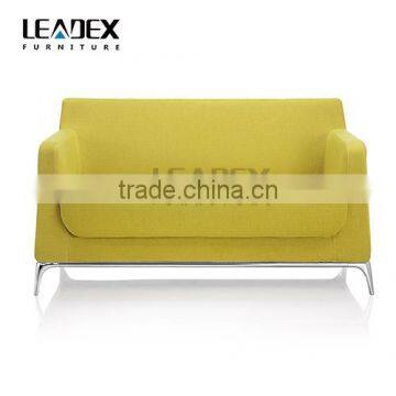 Popular attractive colorful two seaters commerical office sofa