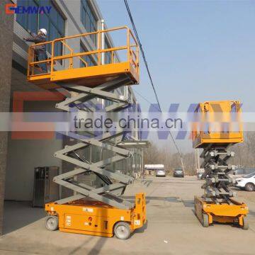 Top quality mobile electric hydraulic self-driven scissor work table lift