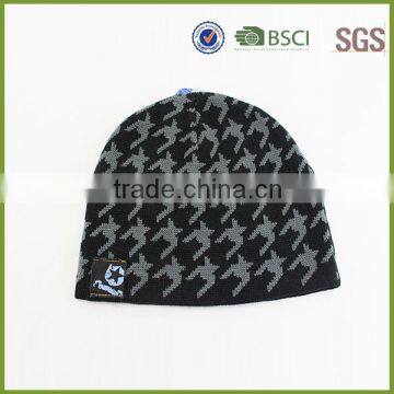 Knitted Hat Cap Custom Jacquard pattern Cotton Beanie