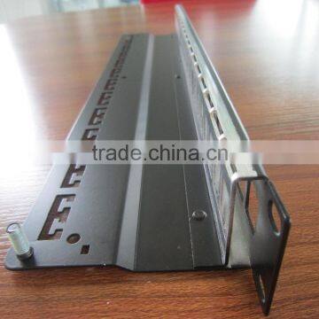1U UTP RJ-45 Patch Panel Classic Black Black Aluminium For 24 K6/K5e Jacks photo-5