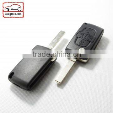 Okeytech Peugeot key cover Peugeot 307 4 button remote flip key for key cover peugeot 307