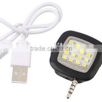 Mini 16 LED Night Using Selfie Enhancing Dimmable Flash Light,2016 Hot Mobile Phone Camera External Flash Led Fill In Light photo-5