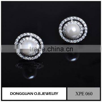 Accessories piercing jewelry stainless steel custom stud earring /pearl earrings design