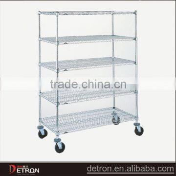 Metal wire DIY storage rolling shelf units