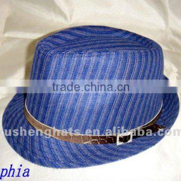 2012Fashion Cotton Fedora Trilby hat.cotton fedora hat. promotion fedora hat