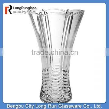 LongRun machine pressure wholesale clear glass vases cheap glassware in good quality