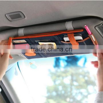 Good design car sun visor shield board storage CD case card bag