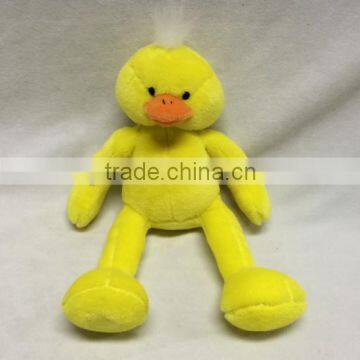 Cute stuffed plush yellow duck toy