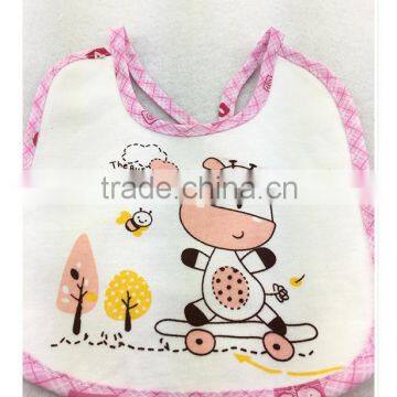 hot sales lovely animals printed baby bib/infants bibs