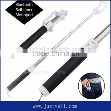 Wholesales Stainless Steel Bluetooth Selfie Stick, foldable tripod stick with factory price