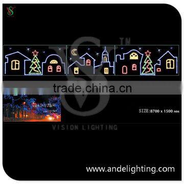 CE/ROHS Outdoor Christmas 2D Motif Light Christmas Street Decorative Motif Light