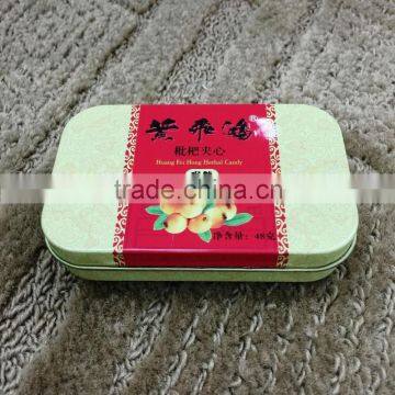 Full color printed small tin boxes with hinged lid for mint&pill