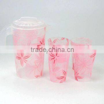 plastic transparent jug set