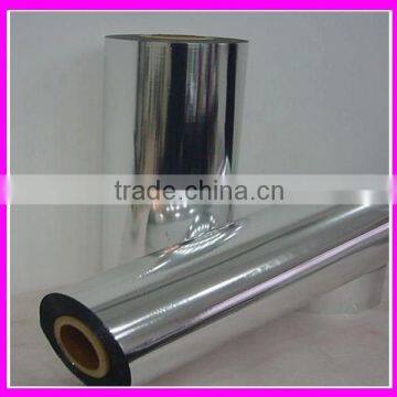 Silver/Gold/ Colourful PET Metalized Film for Cold Laminating