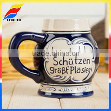 China supplier german tradition monogrammed ceramic mini beer mugs