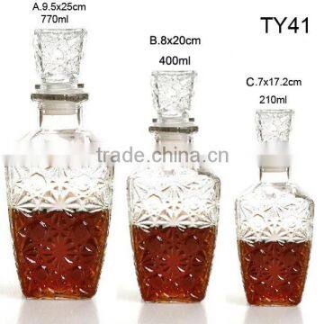 250ml Glass Whisky Bottle With Cork Lid photo-2