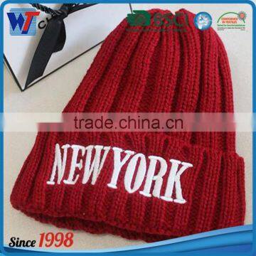 Wholesale Warm Embroidered Beanie Custom Beanie Knitted Cuff Hat photo-2
